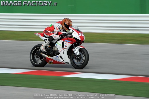 2010-06-26 Misano 0403 Rio - Superstock 1000 - Free Practice - Tomas Svitok - Honda CBR1000RR
